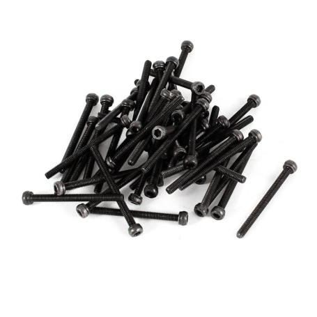 Lot de 50 Vis Hexagonales M2.5 x 30 en Acier Alliage 12.9