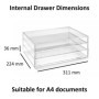 Organisateur de Bureau Transparent 3 Niveaux en Acrylique OSCO