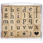 Set de Tampons en Alphabet Minuscules Multicolores - Artemio