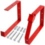 Supports Muraux Universels Sécurisés pour Échelles - Lot de 2 Rouges
