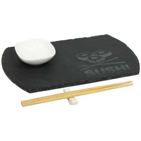 Set de Service à Sushi en Bambou et Porcelaine - EMAKO