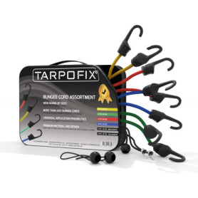 Kit de Tendeurs Contifix - 25 Pièces avec Crochets pour Vélo, Moto et Voiture