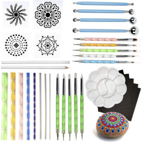 Kit Complet de 35 Outils de Peinture Mandala - THE TWIDDLERS