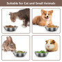 Set de 6 Gamelles Inox pour Chats et Chiens - Bols Peu Profonds en Acier Inoxydable