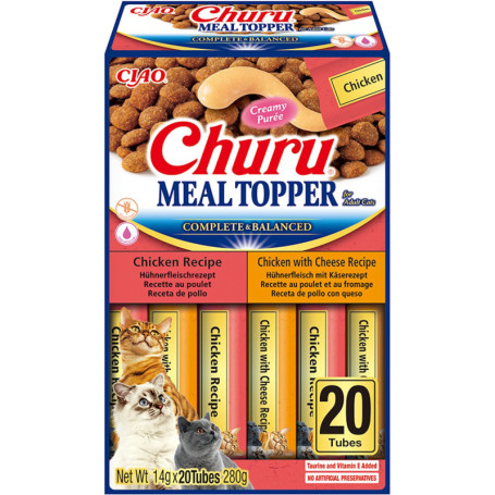 INABA Churu Snack Crémeux pour Chat - Poulet en Bâtonnets 20x14g