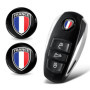 Lot de 2 autocollants 3D pour clé de télécommande - Drapeau français