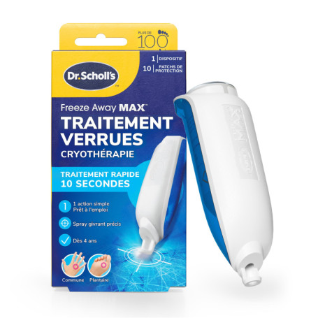 Dr. Scholl's Freeze Away MAX - Traitement rapide des verrues pour mains et pieds