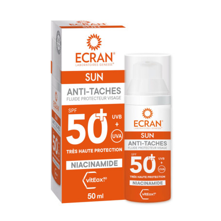 ECRAN® Crème Solaire Visage SPF50+ - Protection UVA/UVB et Anti-Taches
