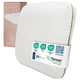 Oreiller Ergonomique MIMUSELINA pour Enfants - 60x40 cm, Hypoallergénique et Lavable