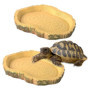 Ensemble de 2 Gamelles Tortue Terrestre - Abreuvoirs pour Reptiles et Amphibiens