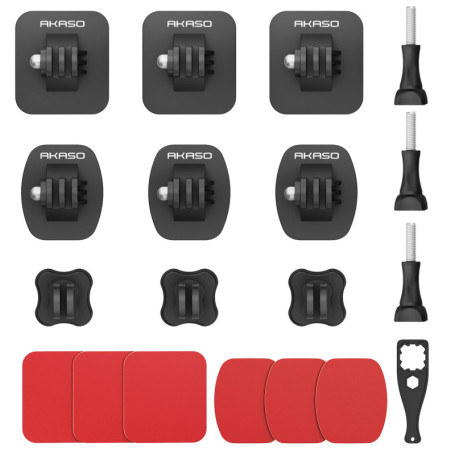 Support de Fixation Adhésif AKASO pour Casque de Moto - Compatible GoPro et Insta360