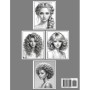 Livre de Coloriage Grayscale : Visages de Femmes Réalistes