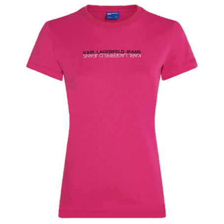 T-shirt Réfléchissant Femme Karl Lagerfeld Jeans - Very Berry