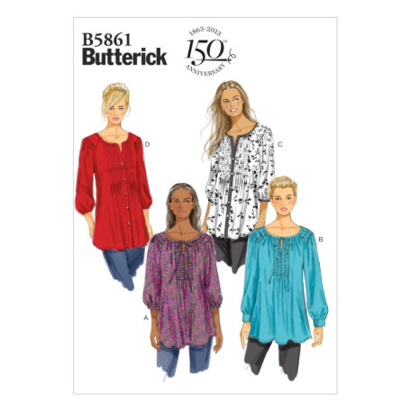 Patron de Tunique Ample pour Femme Butterick B5861 - Tailles 36 à 44