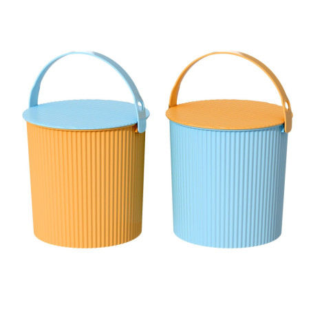 Pack de 2 Seaux en Plastique 12L avec Couvercle - Ultra-Robustes et Durables