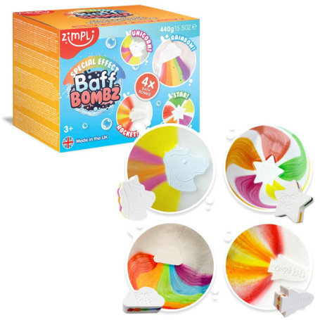 Coffret Cadeau de 4 Bombes de Bain Effets Spéciaux - Zimpli Kids