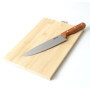 Planche à Découper en Bois Rectangulaire avec Œillet en Métal - 32 x 22 cm