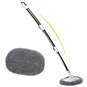 Brosse de Lavage Télescopique pour Voiture avec Tête Courbée à 15°