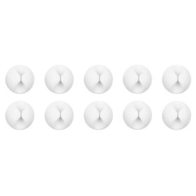 Lot de 10 Porte-Câbles Auto-Adhésifs Blancs pour USB et Chargeurs