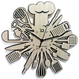 Horloge Murale Instant Karma pour Cuisine - Design Élégant et Silencieux