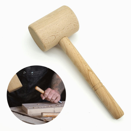 Marteau en Bois de Hêtre avec Poignée Confortable pour Bricolage