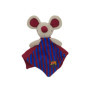 Doudou Officiel FC Barcelone pour Bébé - Peluche Souris Rouge
