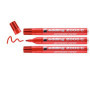 Edding 2000 C Marqueur Permanent Rouge - Lot de 3 Stylos Indélébiles