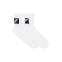 Lot de 2 Chaussettes Basses Emporio Armani en Éponge pour Homme - Blanc