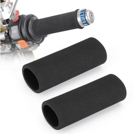 Poignées Confort en Mousse Antidérapantes pour Moto - 2pcs