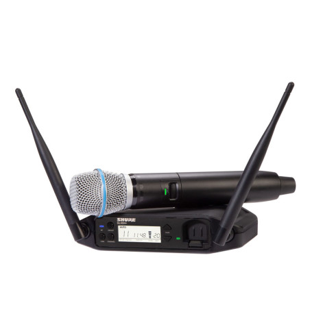Microphone Sans Fil Shure GLXD24+/B87A - Idéal pour Chant et Karaoké