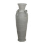 Vase en Terracotta avec Anses Grises - Élégance Multicolore