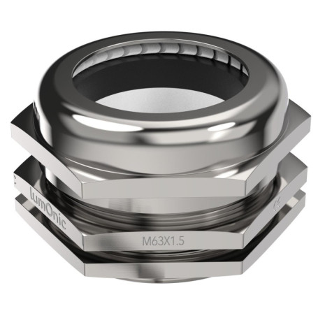 Presse-étoupe en métal M63 Lumonic - IP68, Laiton nickelé, Plage de serrage 37-44mm