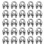 Clips en U pour Câbles Métalliques - 20 Pièces en Acier Inoxydable