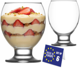 Coupes à Glace en Verre NORDIC SCHILLER - Lot de 6, 280ml, 100% SANS PLOMB