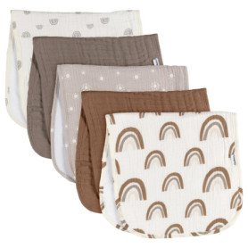 Lot de 5 langes doux pour bébé Gerber - Motifs apaisants