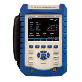 Analyseur de puissance triphasé PeakTech P4145 avec écran TFT