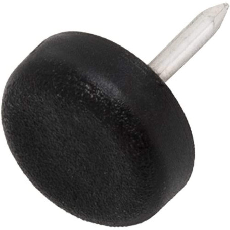 Patins Glisseurs en Plastique Adsamm - 16 Pièces Ø 15 mm - Protection pour Meubles Noirs