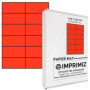 300 Étiquettes Autocollantes Rouge Fluo A4 - 25 Feuilles Adhésives