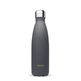 Bouteille Isotherme Qwetch 500ml - Granite Gris, 24h Froid, 12h Chaud