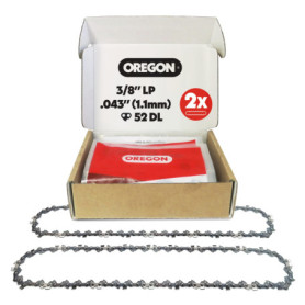 Lot de 2 Chaînes de Tronçonneuse Oregon 3/8" LP pour Guide de 35 cm