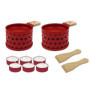 Coffret Raclette à la Bougie Cookut pour 2 Personnes - Rouge