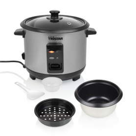 Cuiseur à Riz Tristar RK-6144 en Acier Inoxydable - 1 L, 5 Portions, Fonction Maintien au Chaud