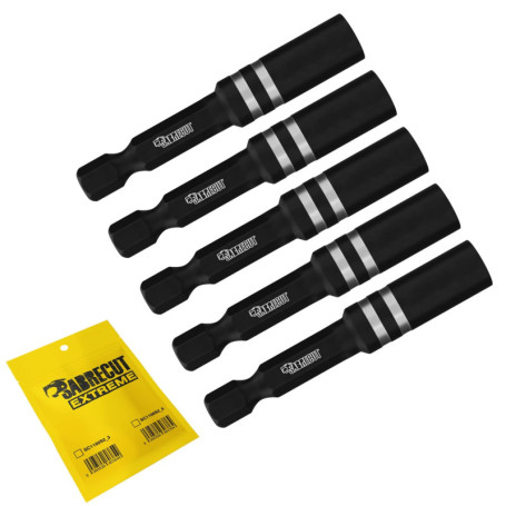 Set de 5 Porte-embouts Magnétiques SabreCut 55 mm pour Visseuses à Percussion