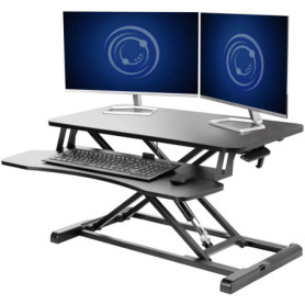 Bureau Réglable VIVO Assis-Debout 32" pour Double Écran