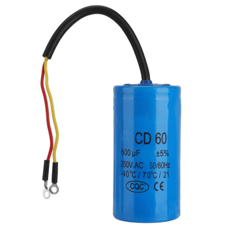 Condensateur CD60 600uF 250V pour Compresseur d'Air