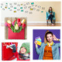Enveloppes DIN-C6 sans fenêtre en papier recyclé - 50 pièces multicolores
