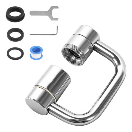 Robinet Rotatif Multifonction 1080° avec Rallonge Flexible pour Cuisine et Salle de Bain
