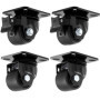 Roulette Charge Lourde QWORK 50mm avec Freins - Lot de 4 pour Meubles et Transport