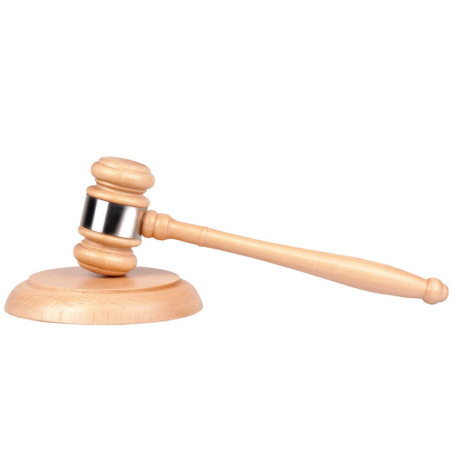 Marteau en Bois Tiberham avec Bloc Sonore pour Avocat et Juge