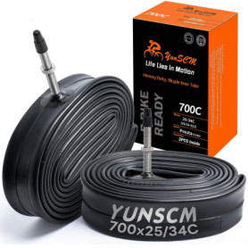 Chambres à air YunSCM 28 pouces 700C - 2 pièces renforcées FV48mm